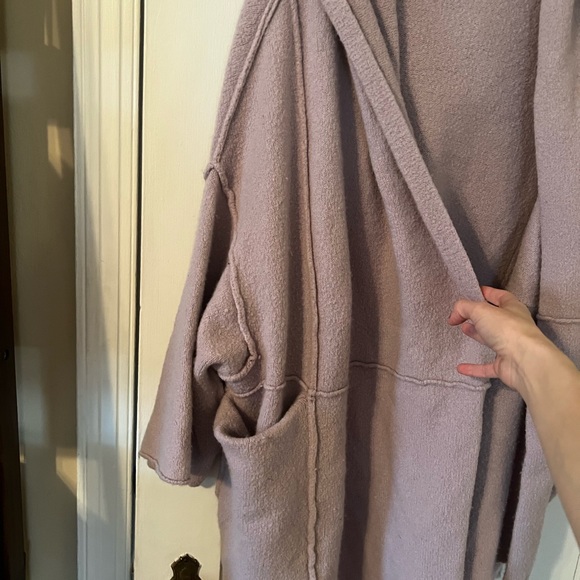 Free people soft hooded cardigan - xs/s - lilac/mauve - Picture 2 of 6